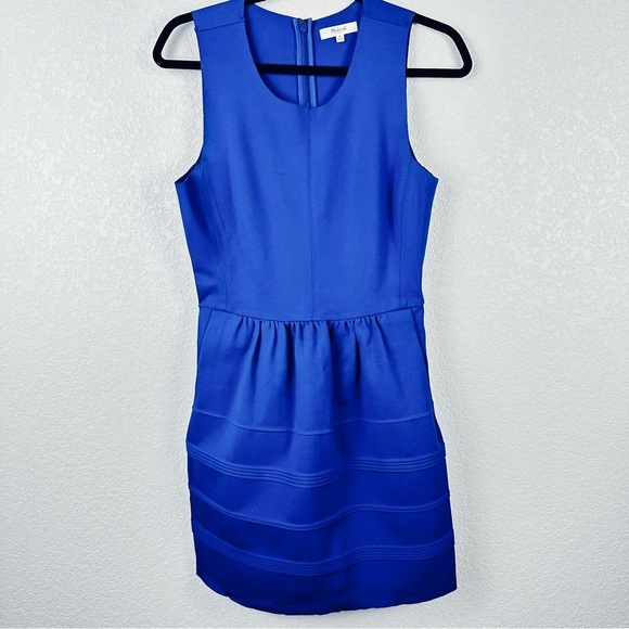 Madewell Silhouette Ponte Sleeveless Mini Dress M Cobalt Blue - Picture 5 of 12